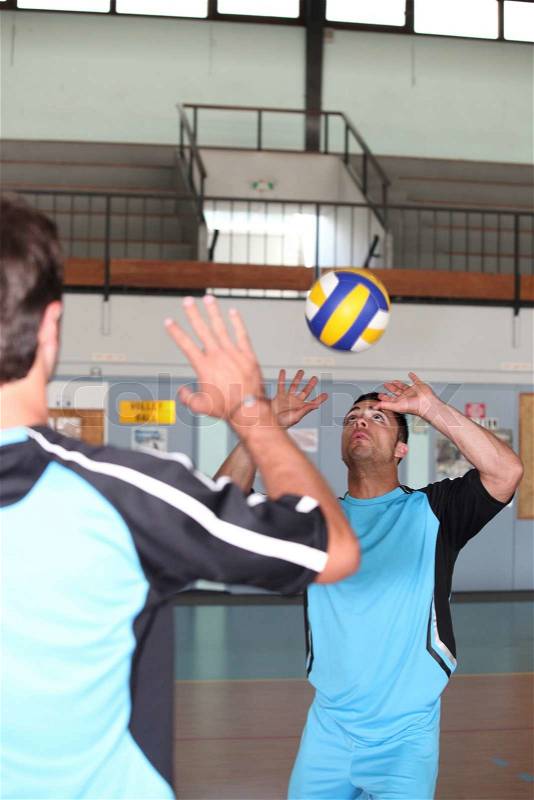 Volley-ball player in action, stock photo