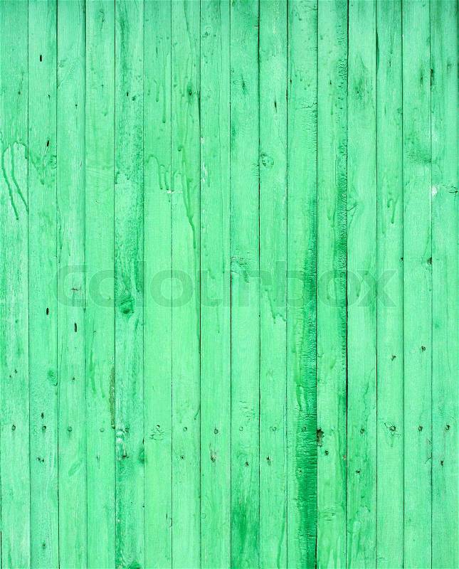 Background picture made of old green wood boards, stock photo