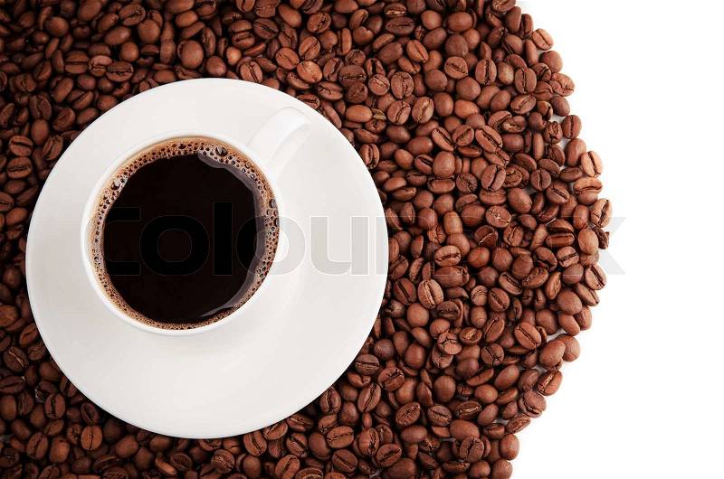 Coffee cup isolated on white background, stock photo