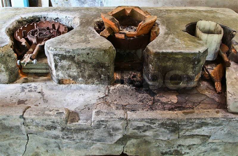 The old fireplace, stock photo