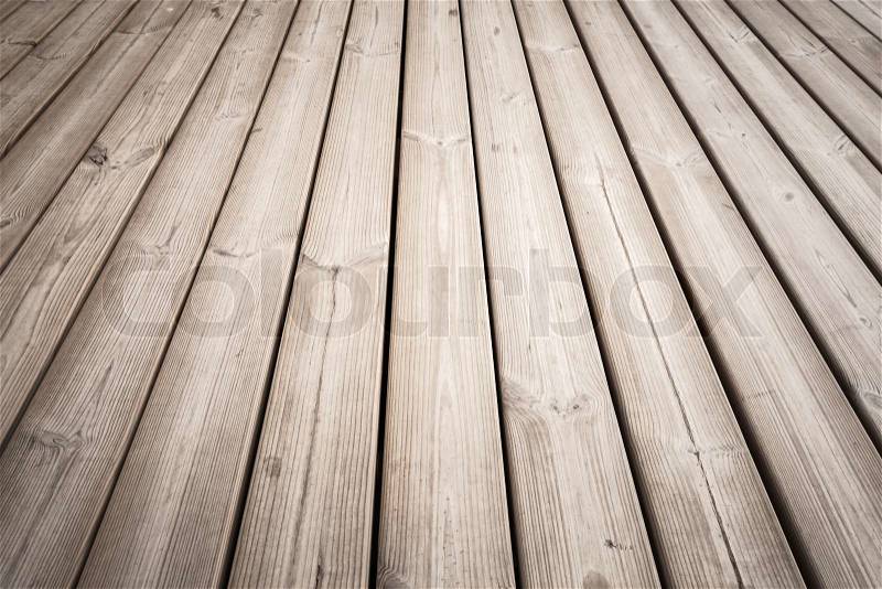 Wooden floor background photo texture with perspective effect, stock photo