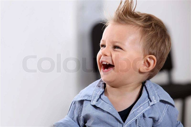 Child laughing, stock photo