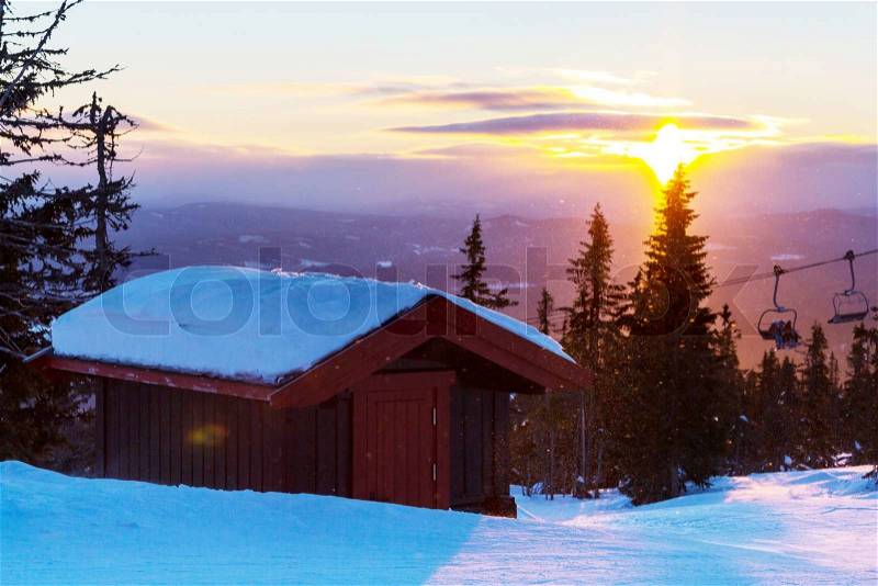 Winter resort, stock photo