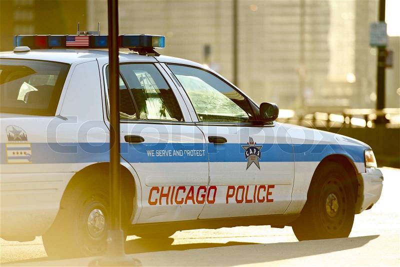 Chicago Police Cruiser. Safety Enforcement Vehicle. Chicago, Illinois, USA, stock photo