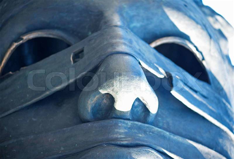 Abstract Sculpture Face Closeup. Art Collection, stock photo