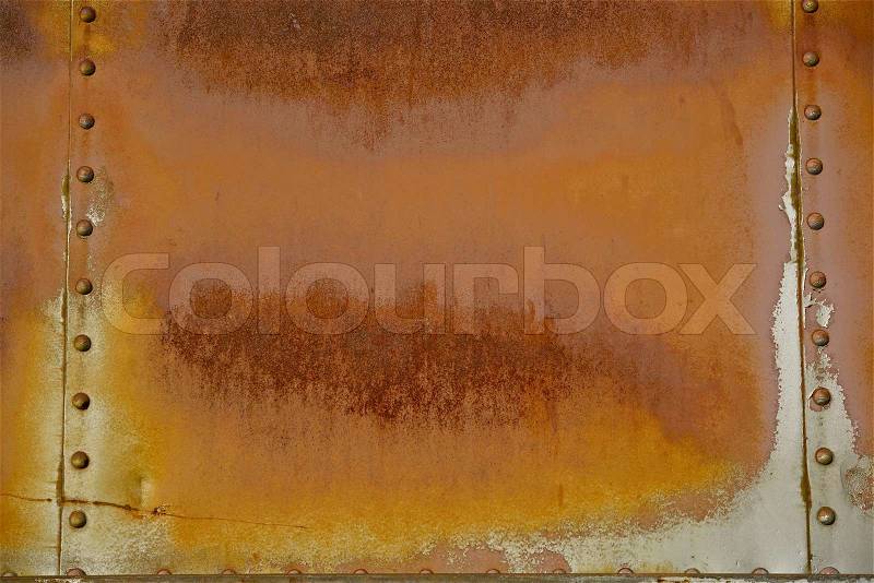 Corroded Background. Rusty Orange Corroded Metal Background, stock photo