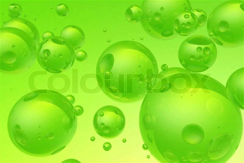 Green Bubbles, stock photo
