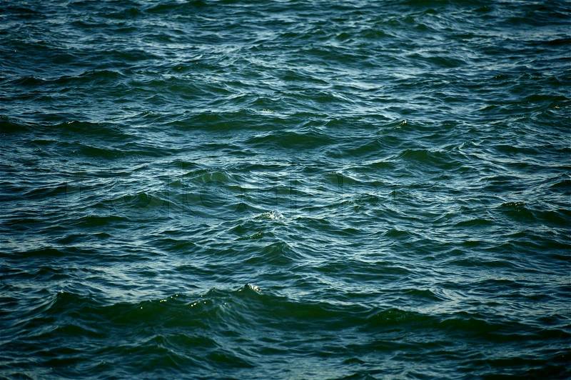 Lake Waters. Small Lake Waves. Water Background. Horizontal Photo, stock photo