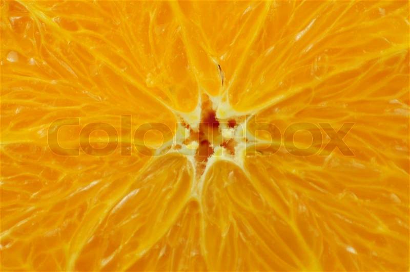 Sliced Orange Fruit. Fresh Orange Background, stock photo