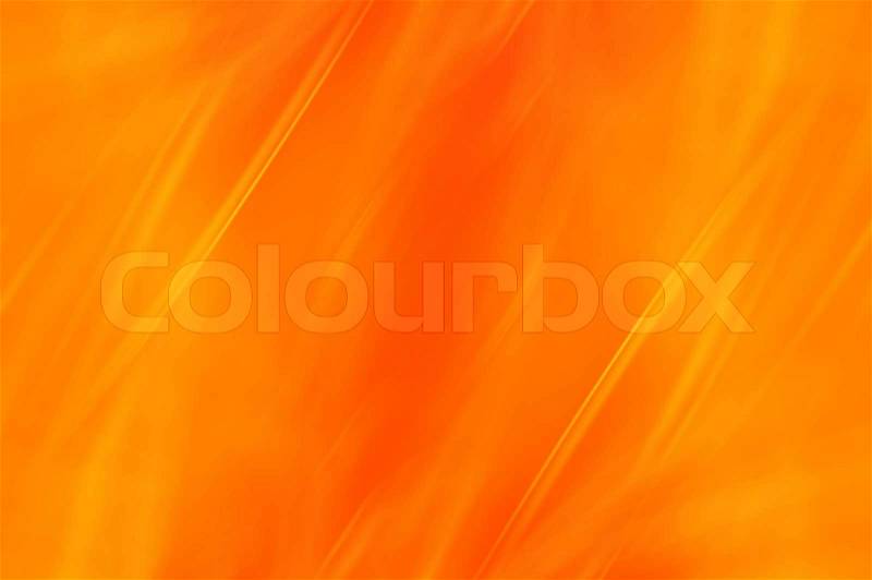 Juicy Orange Background. Cool Orange Background - Folded Fabric Like. Horizontal Raster Background. Orange with yellow Glowing Rays, stock photo