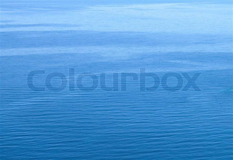 Small scaled blue water background texture. Adriatic Sea, stock photo