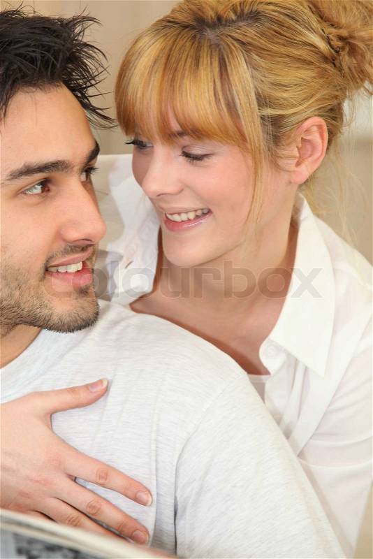 Couple having a day without stress, stock photo
