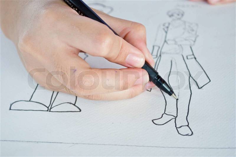 Hand for drawing and sketch art work, stock photo