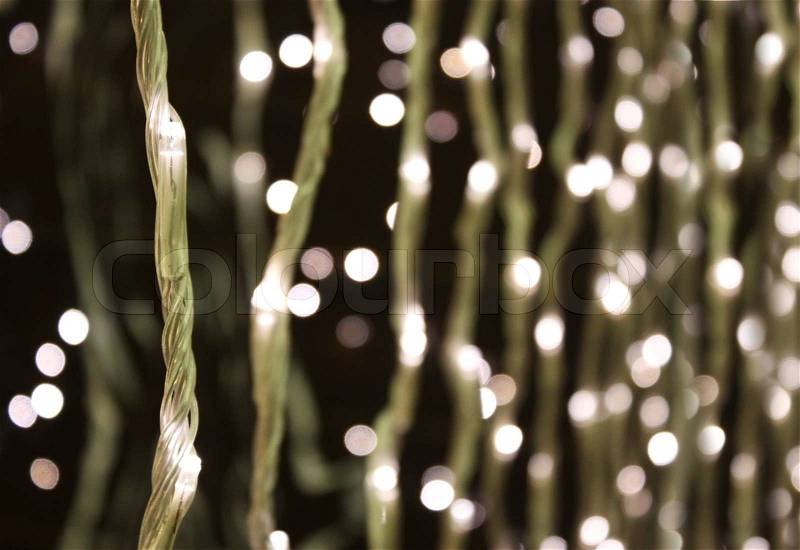 Beautiful shiny Christmas lights, glowing magic bokeh , stock photo