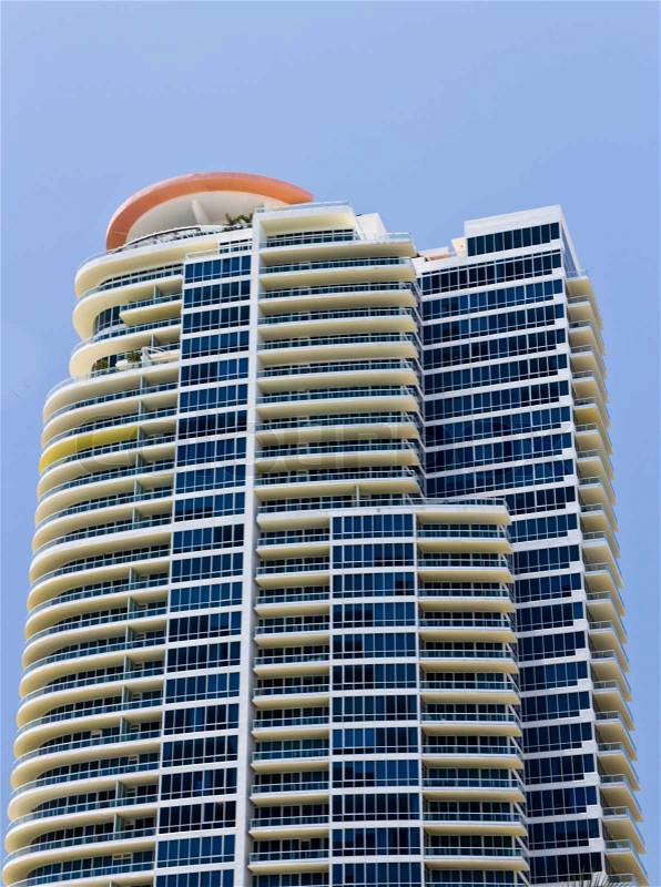 South Beach luxury condominium building in Miami, Florida, stock photo