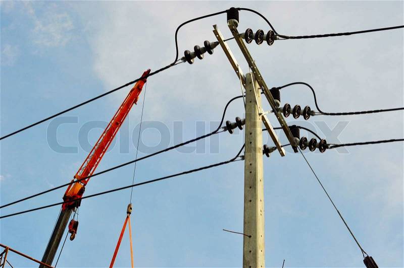 Electric line, stock photo