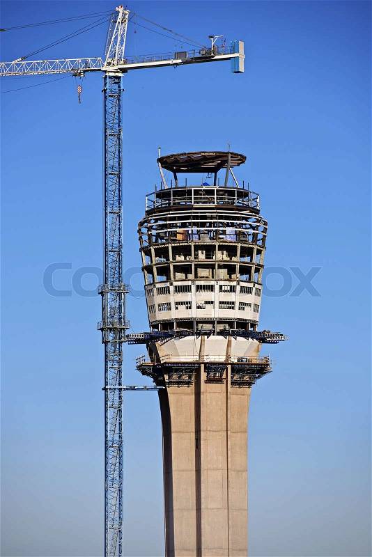 Airport Tower Construction, stock photo