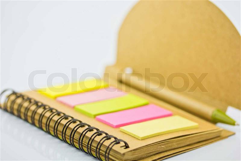 Blank realistic spiral notepad notebook isolated on white, stock photo