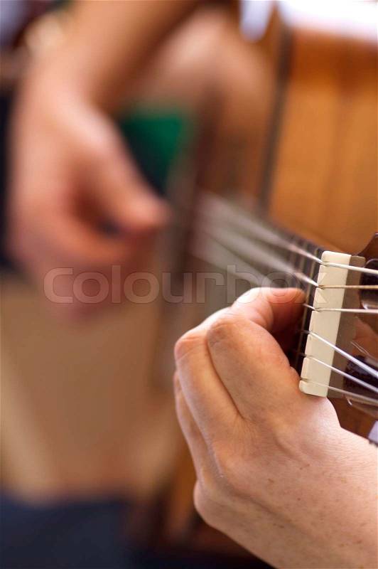 Spanish guitar, stock photo