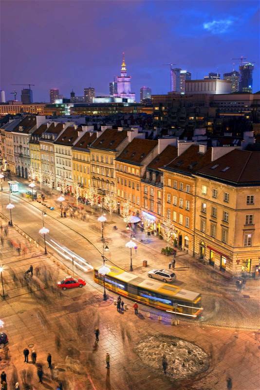 Warsaw City Life, stock photo