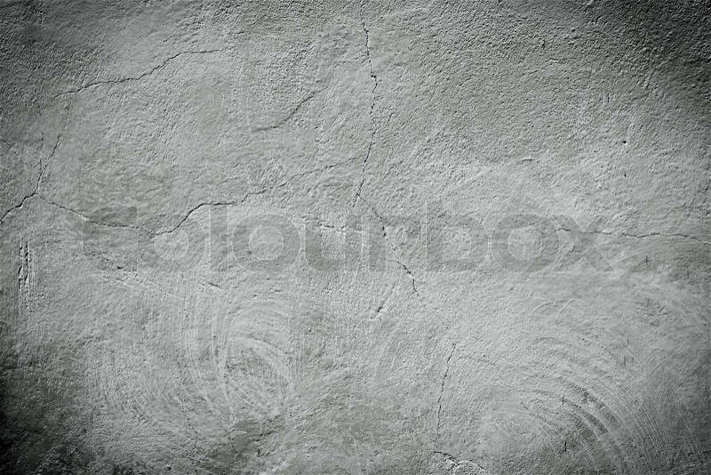 Black and white wall texture - cracked and dark edges, stock photo