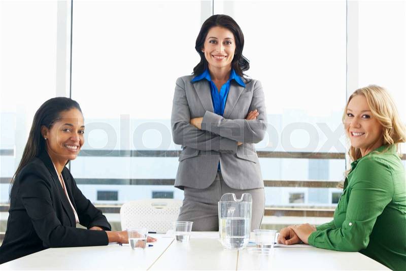 Group Of Women Meeting In Office, stock photo