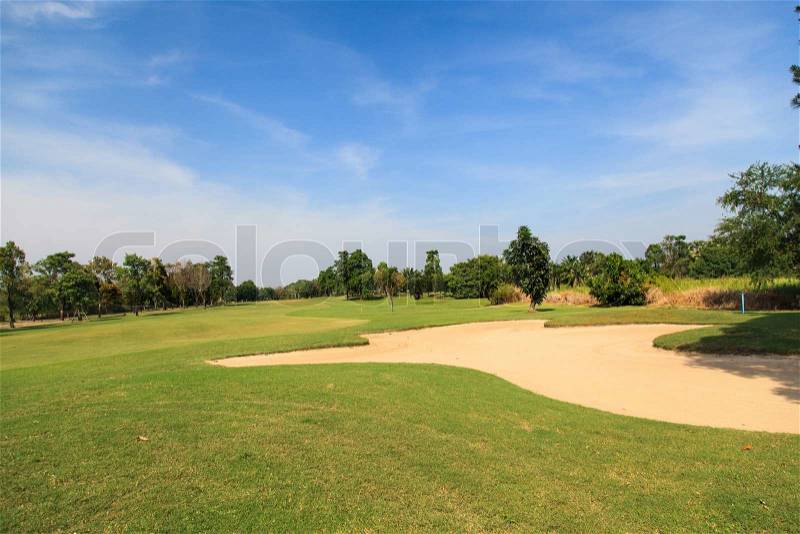 Beautiful golf course, stock photo