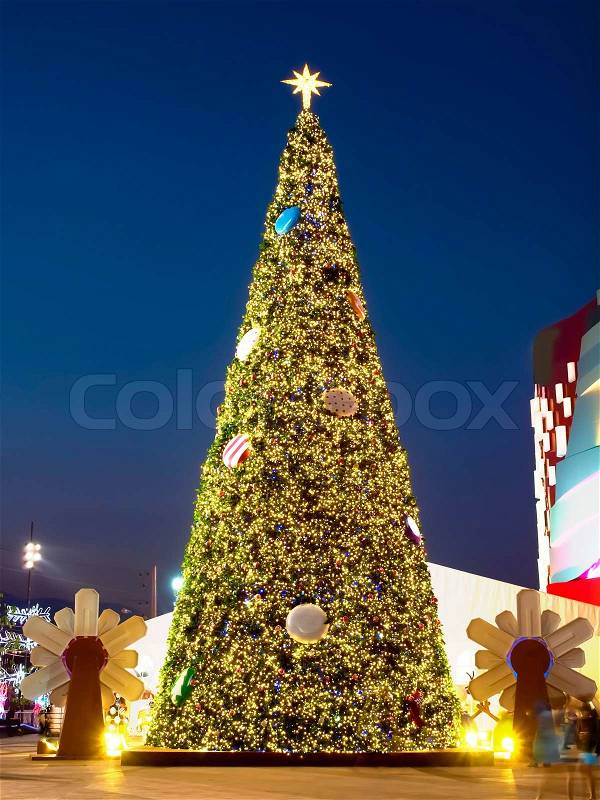 A night view in Christmas festivals, stock photo