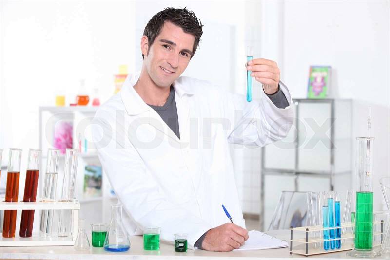 Portrait of a lab assistant, stock photo