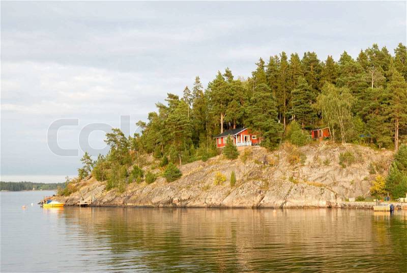 Summer cottage in Sweden, stock photo