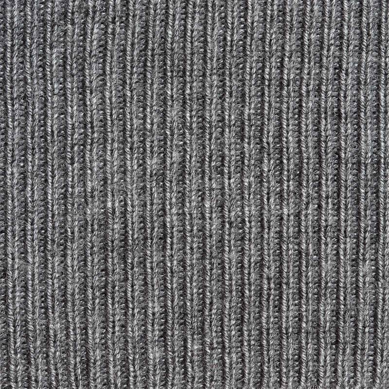 Abstract knitted grey thread fabric background, stock photo