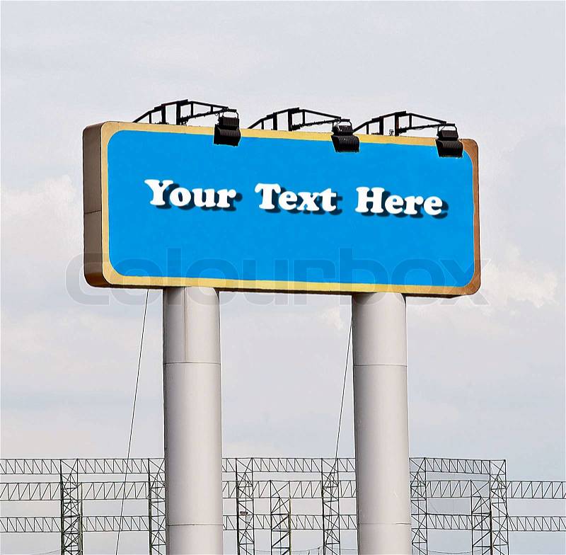 The Blank of board for advertise along the road, stock photo