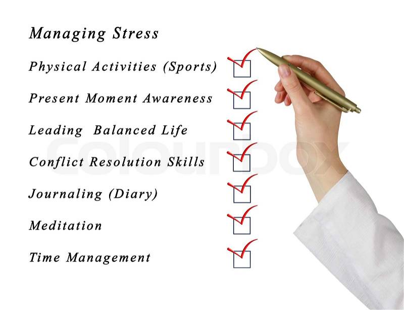 Managing stress, stock photo