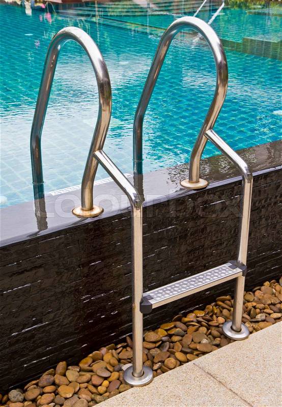 Pool ladder are designed beautifully, stock photo