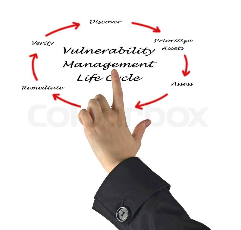 Vulneravility management of life cycle , stock photo