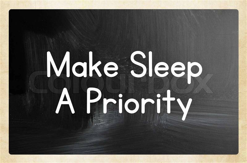 Make sleep a priority, stock photo