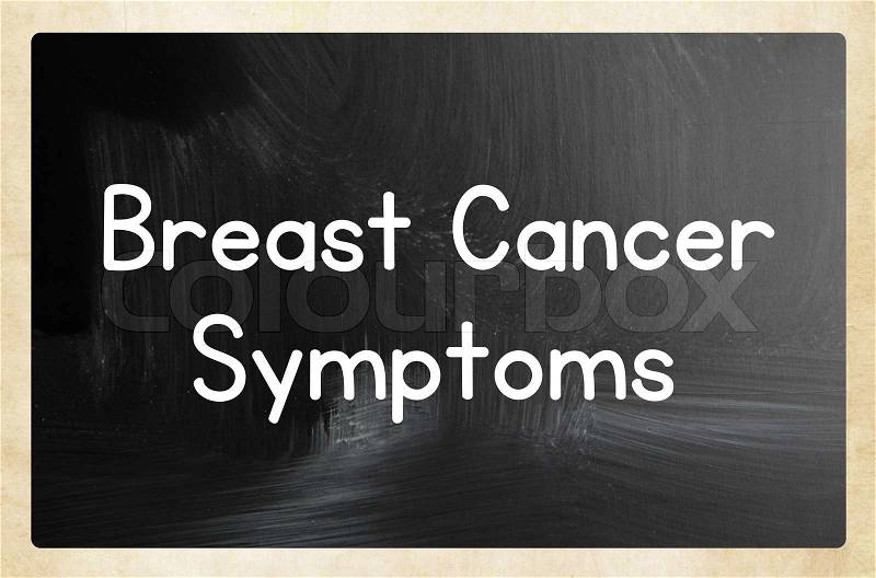 Breast cancer symptoms, stock photo
