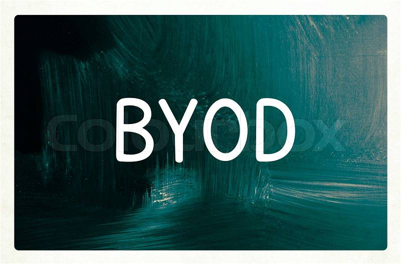 Byod concept - bring your own device, stock photo