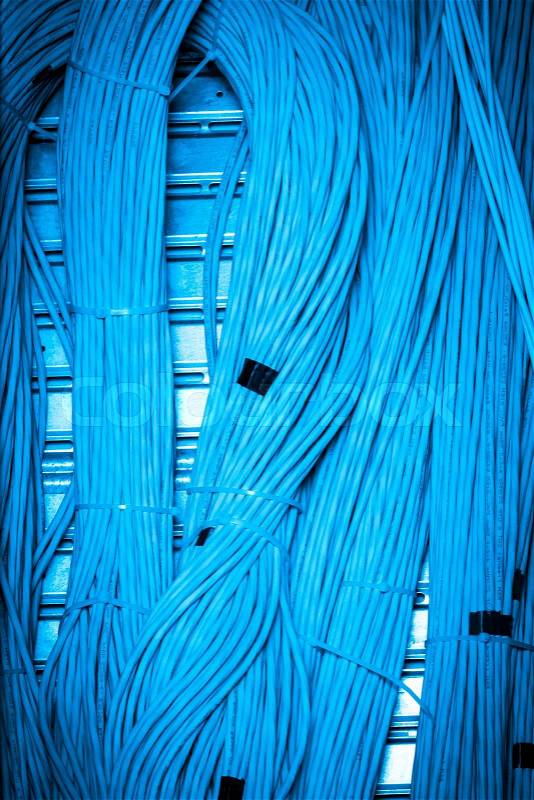 Close up of network cables, stock photo