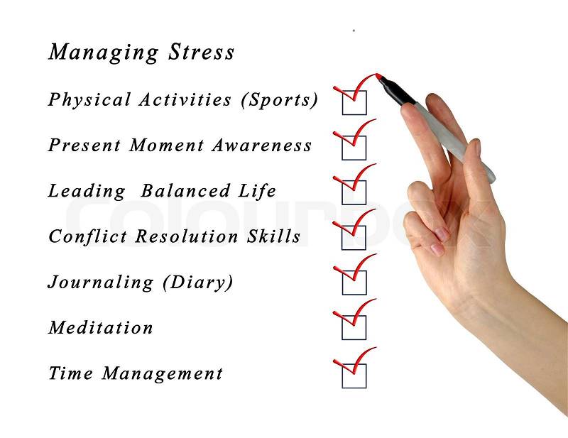 Managing stress, stock photo