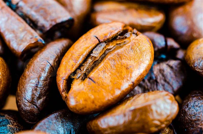 Coffee beans using as background, stock photo