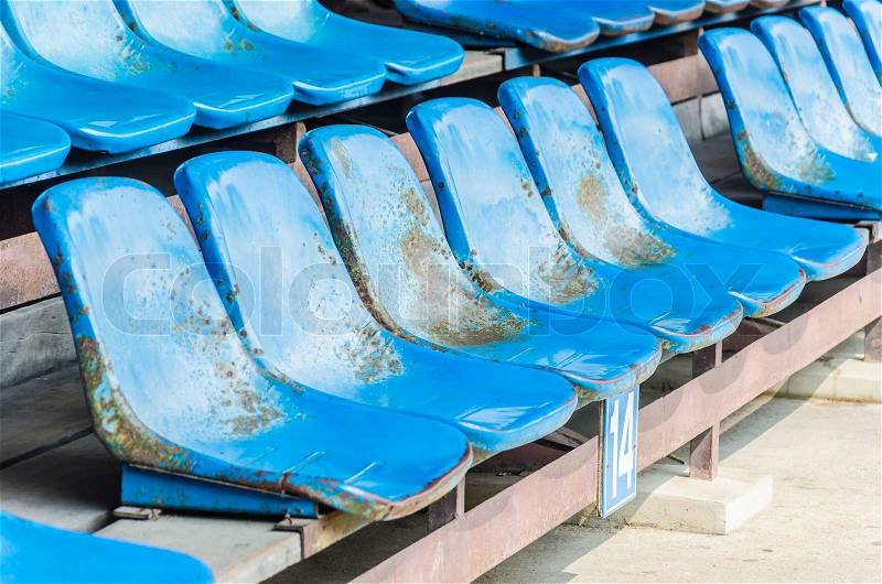 Empty stadium seats, stock photo