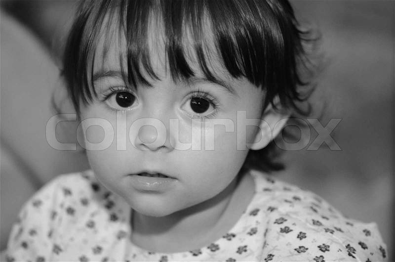 Surprise on a Baby Face Expression, Italy, stock photo