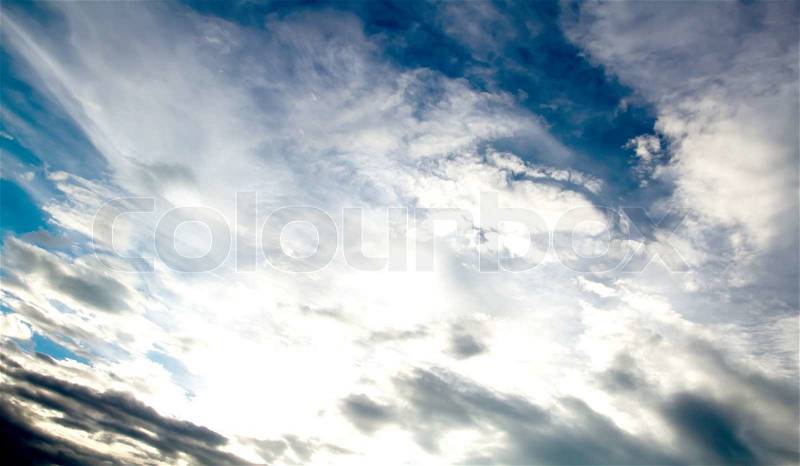 Blue sky clouds, stock photo