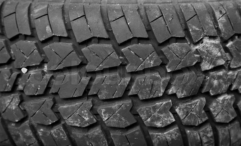 Background of the tire tread, stock photo