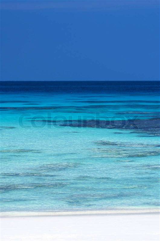 Blue sea beach, sea and sky, beautiful nature, sea beach background, stock photo