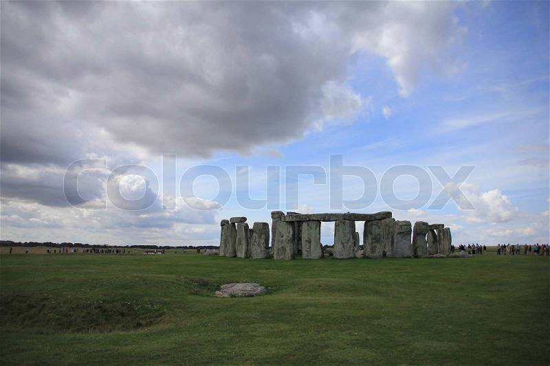 Stonehenge, attraction in summertime, stock photo