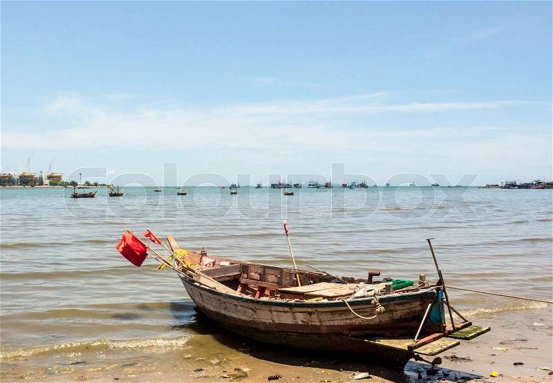 Long-tailed boat in thailand, stock photo