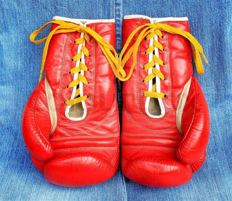 Boxing gloves, stock photo