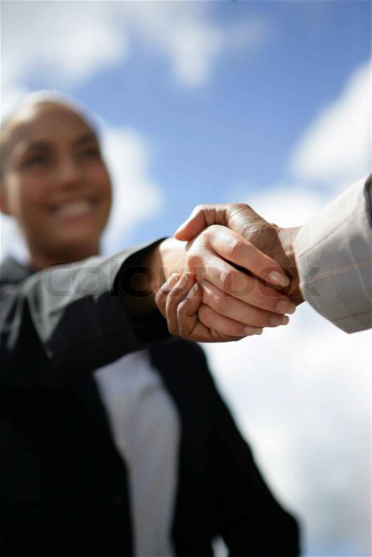 A business handshake, stock photo